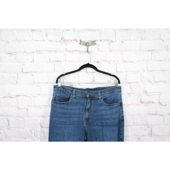 LL Bean BeanFlex Jeans Classic Fit Fleece Lined Dark Vintage Size 35x30 - Picture 2 of 10